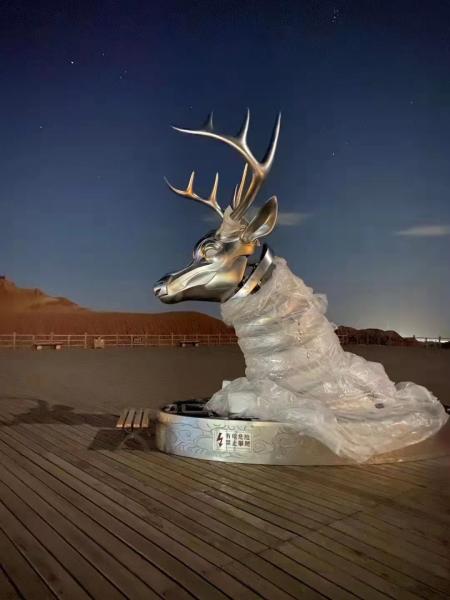 Exhibition mirror polish stainless steel sculptures ,customized metal statue,Stainless steel sculpture supplier