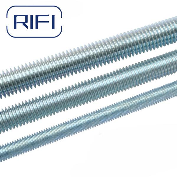 Aço métrico com todas as hastes de fio Zinco Branco-Azul Revestido ASTM A307 GRADE 2 DIN 975 Certificado