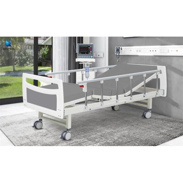 Manual Crank Transport Hospital Bed With Side Rails Pressure Relief Caregiver Friendly