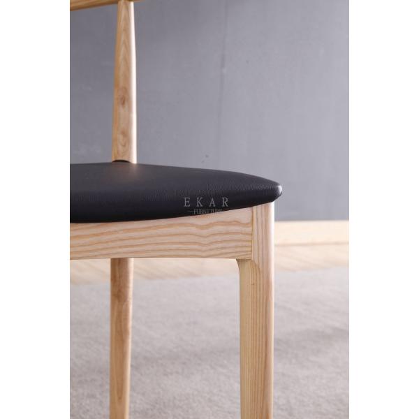 Modern Ash Wood Nordic Design Leather European Dining Chair