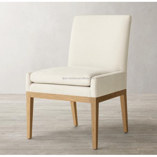 Silla de comedor de madera tapizada para restaurante y hotel moderno