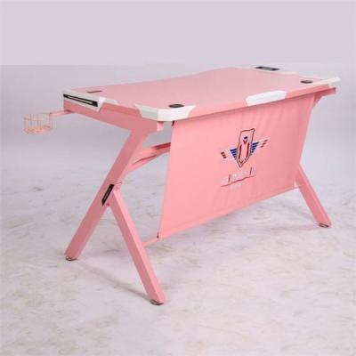 Quadro de aço de superfície da liga do MDF da mesa ergonômica cor-de-rosa do jogo PS4