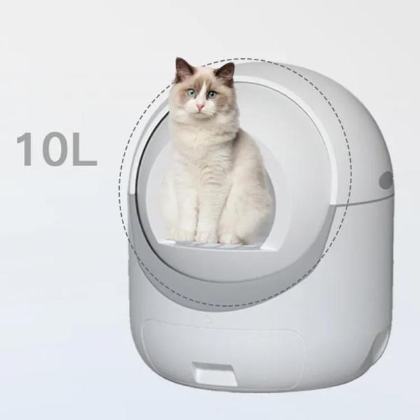Litière automatique pour animaux de compagnie ROHS 670 mm, multiples capteurs, nettoyage automatique intelligent pour chats