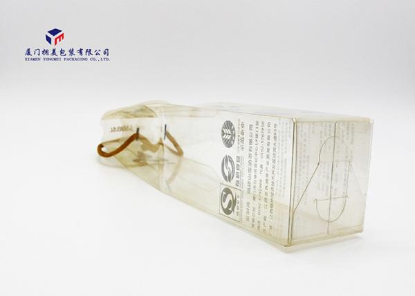 Light Weight Clear Plastic Gift Boxes Rope Handle On Top Excellent Impact Resistance