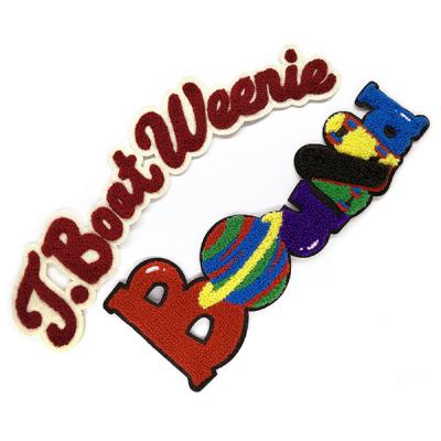 Embroidered Custom Chenille Patches Chenille Logo Patch For Clothing