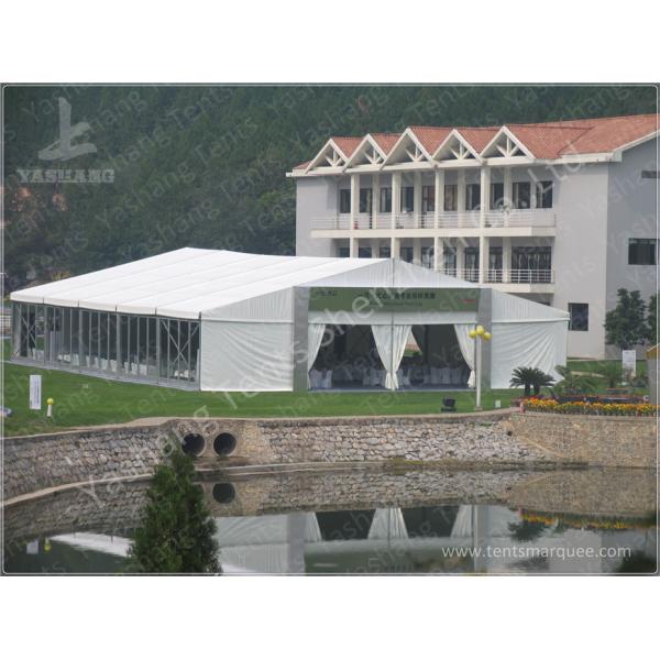 15x20 M 300 Sqm Clear Span Tent Rental With A Shaped Roof Top / Galvanized Steel Connector