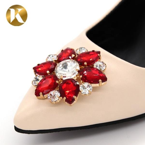 Sun Flower Shape Satin Ribbon Flowers 50*50mm Size For Ladies Shoe