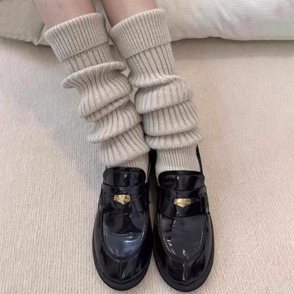 Les femmes de luxe chauffe-jambes en cachemire doux et thermique chauffe-jambes en tricot d'hiver