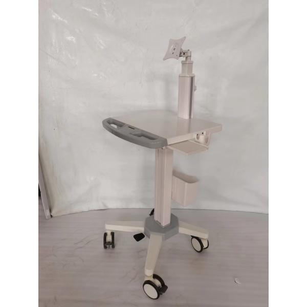 Мобильное рабочее место вагонетки медицинского оборудования на тележке компьютера больницы колес