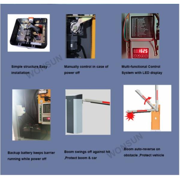 Безщеточные ворота барьера заграждения безопасности ворот барьера моторного транспорта 24VDC для серии автостоянки
