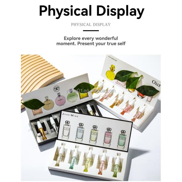 Floral Scent Women's Perfume Sample Set 3ml*5 Eau de Toilette in All-Purpose Gift Box