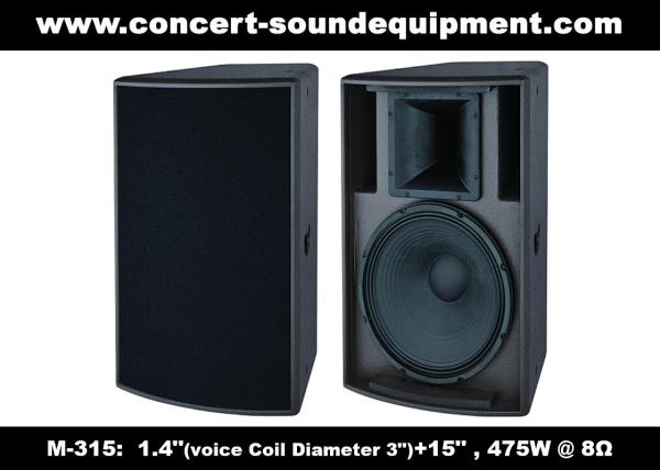 475W 1.4 + 15 Full Range Speaker Sound Equipment For Nightclub , Disco , Conference And Church