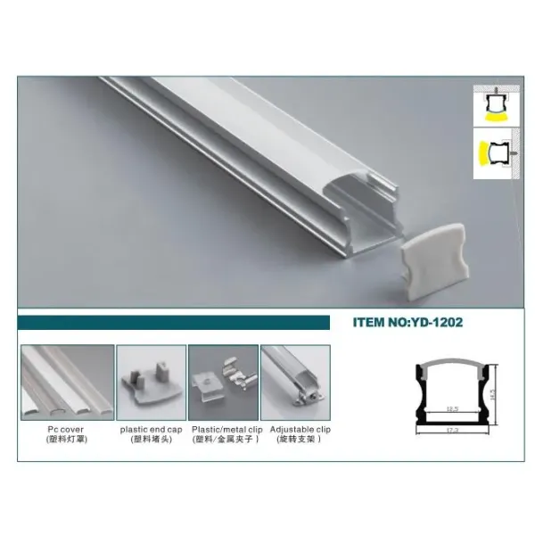 6063 T3-T8 Aluminum Alloy LED Profile with Anodized Surface Treatment and Customized Length Options