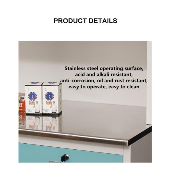 Alkali Resistant SS304 Hospital Medicine Cabinet Adjustable With 3 Drawers