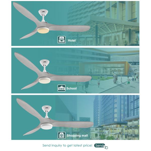 1stshine Ventilador decorativo de teto com luz LED e controle Wi-Fi inteligente 60 