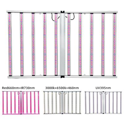 Dimmable UV Grow Lamp 10 Bar 1100W Full Spectrum LED Grow Lights For Seed Starting Indoors