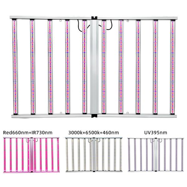Commercial UV IR Grow Light Bar 10 Bar 1100W Full Spectrum For Microgreen Strawberry