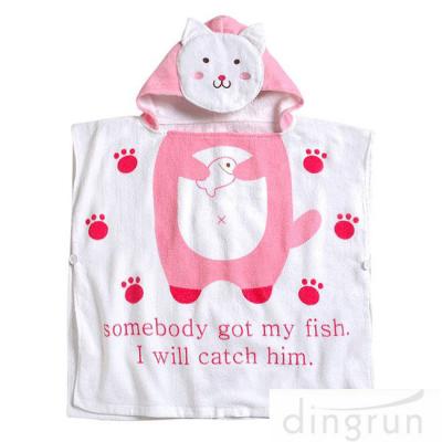 OEM Super Soft Personalized Cotton Hooded Poncho Towels Eco - Friendly