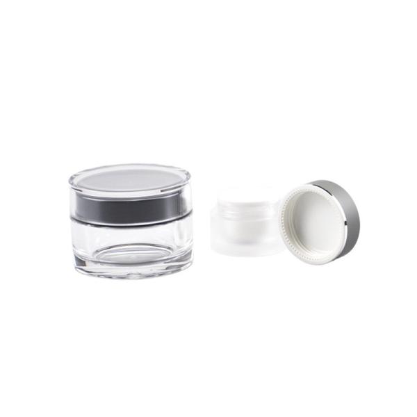 Round Acrylic Double Walled Cosmetic Jars 5g - 100g Volume Lightweight