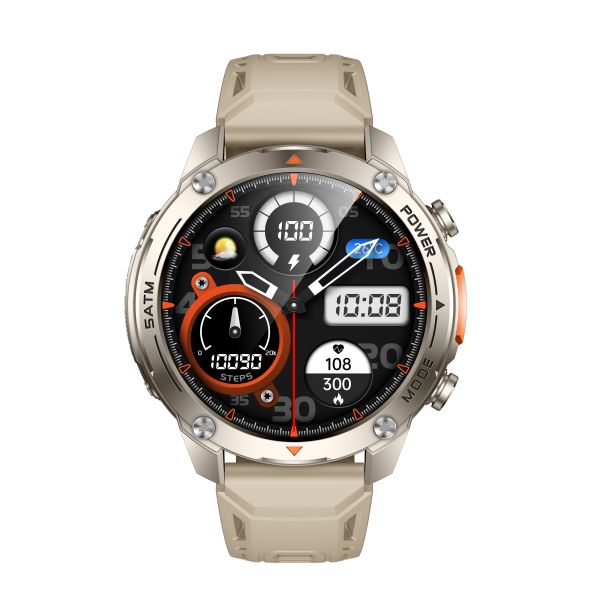 KW300 GPS Sport Smartwatch with AMOLED Display 5ATM Waterproof