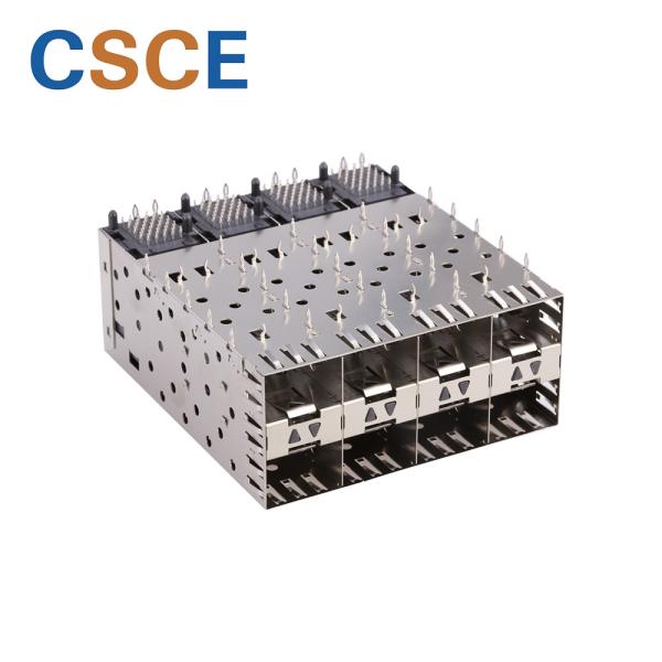 High Performance SFP Connector Fiber , 2 * 4 Port Female SFP Cable Connector