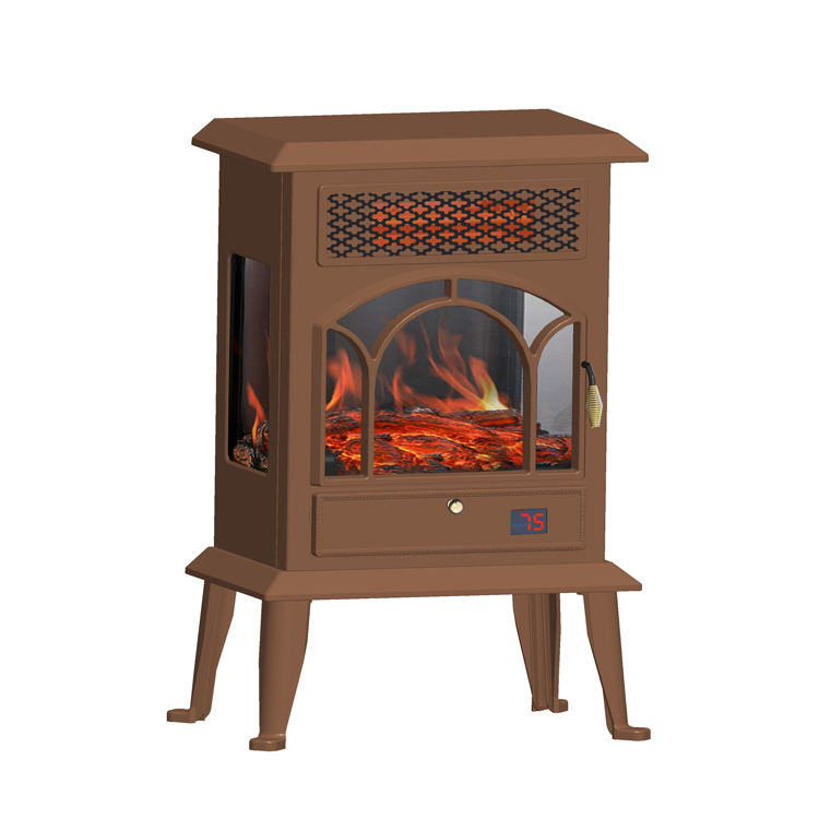 Master Flame Electric Fireplace Indoor Freestanding Mantel Heater 1500W