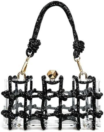 Bolsa Acrílica Luminosa Rhinestone Bolsa Acrílica Cristal Bolsas da Noite Para Mulheres Bolsa Glitter para festa de casamento
