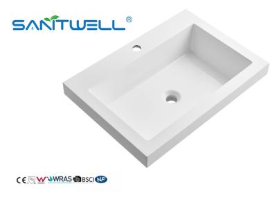 SWQ635 Top Quality Wholesale Factory Stone Basins Durable Rectangle Shape Cabinet Basins With Shampoo Basins