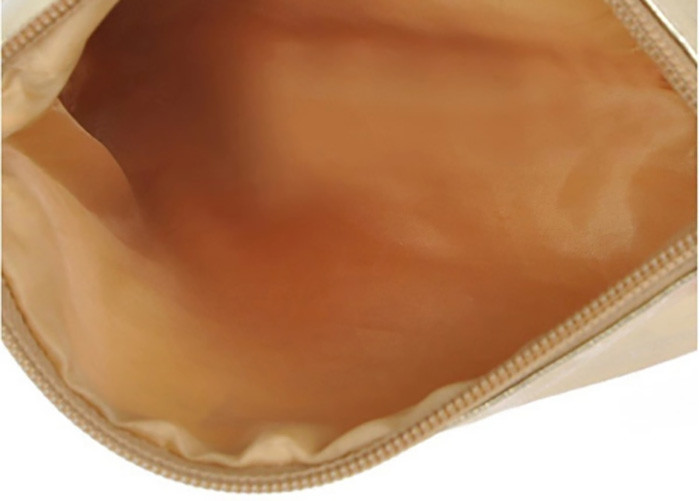 Shiny Gold Metallic Makeup Toiletry Bag Washable washable kraft paper Cosmetic Bag With Handle