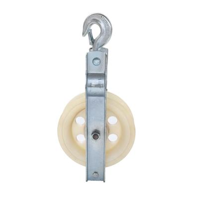 Seat Hook Type Stringing Pulley Block 5KN 20KN Aluminum Alloy MC Nylonwheel