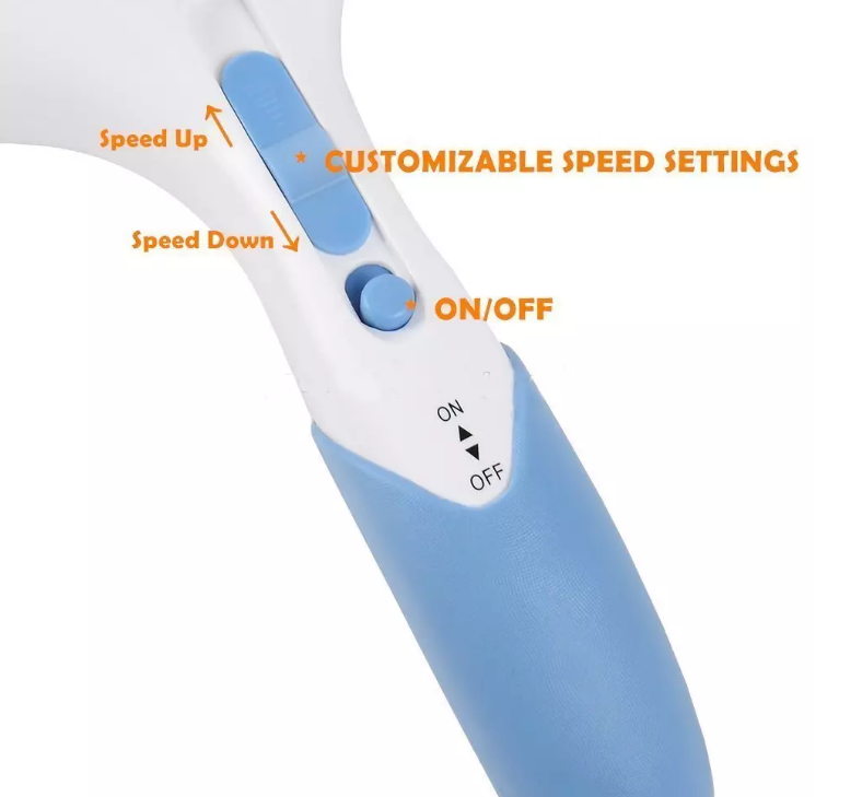 Non - Slip Handle Portable Back Massager Dual Heads Black Or Customized Color