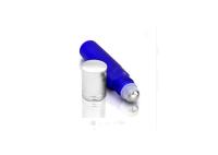Frascos roll-on de vidro azul cobalto de 10ml para aromaterapia com superfície fosca