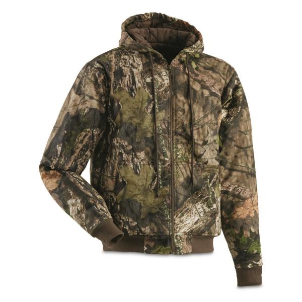 Ykk Zipper Mens Camo Hunting Jacket , 100% Cotton Shell Camo Insulated Coat
