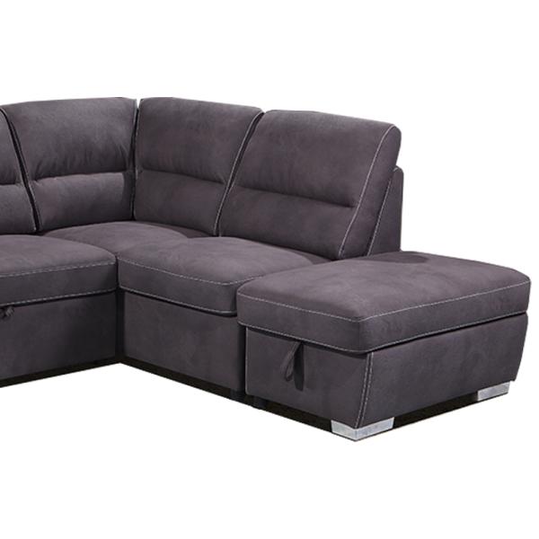 L Shape Luxury Fabric Corner Sofa Set Anti Abrasion Multipurpose