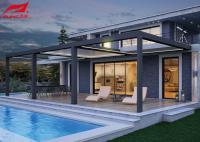 Cadre personnalisé avec système de drainage en alliage d'aluminium 6063 et pergola de toit rétractable testée IP 67