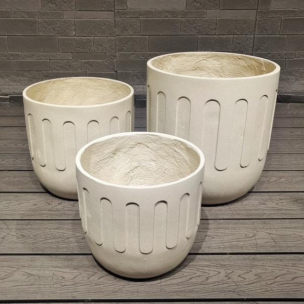 High Durability Powder Coated Fiber Clay Planter For Cottage
