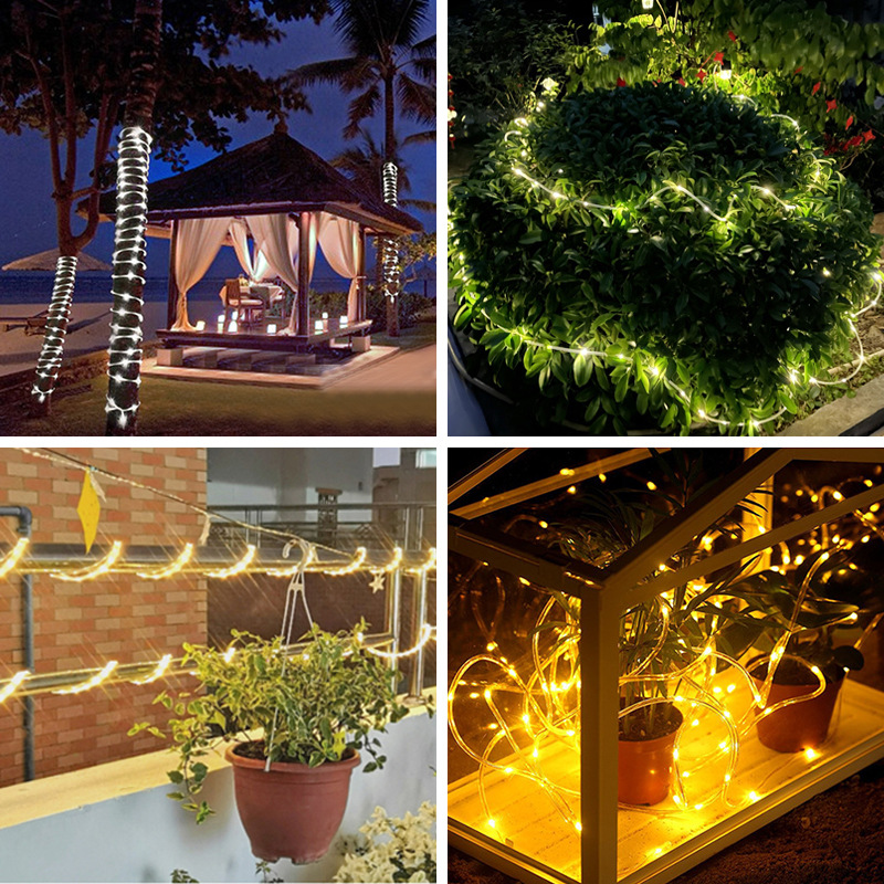 IP65 IP67 Солнечные светодиодные светодиодные светильники для наружных помещений 6500K Солнечные светодиодные веревки