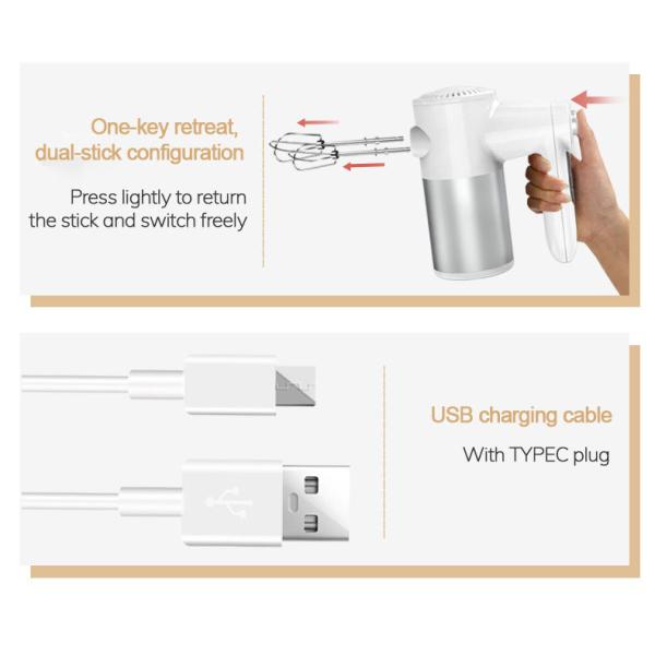 Home Wireless Portable Electric Hand Mixer For Baking 150W