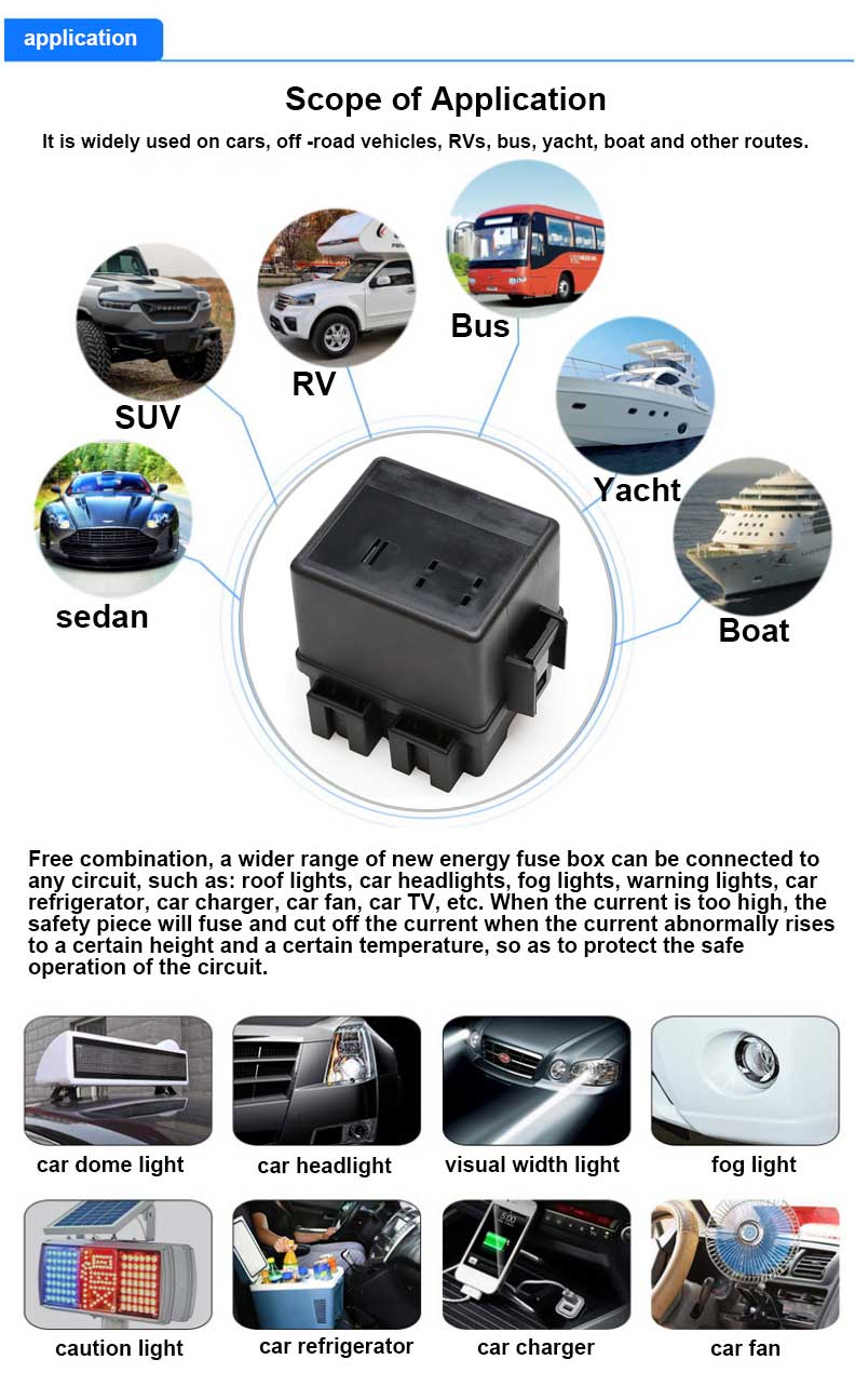 ATO коробки 8PCS реле плавкой части предохранителя 40A 12V 24V 32V 48V водоустойчивый автоматический сплавляет реле 2PCS для шлюпки автомобиля морской