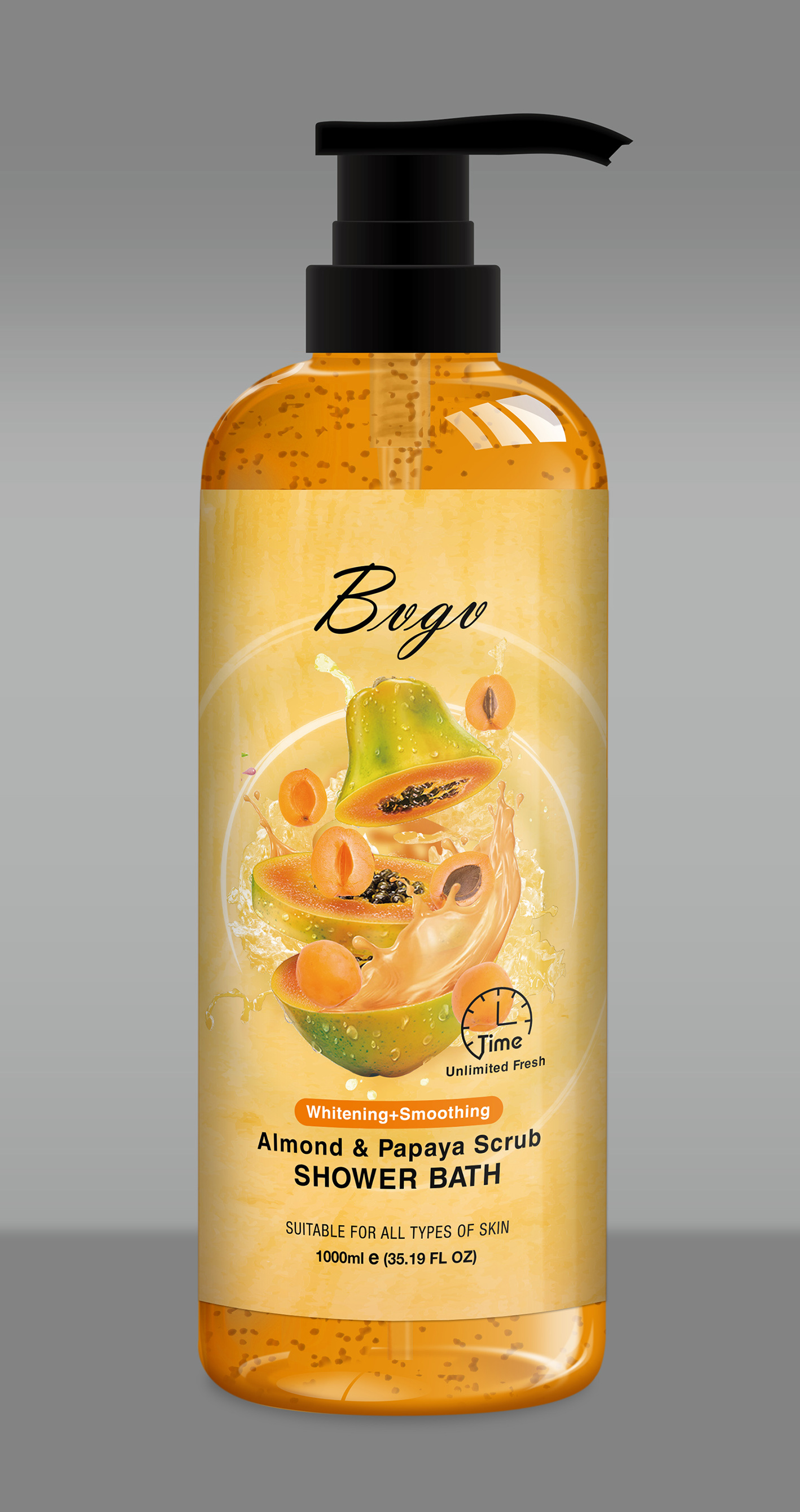 Apricot Oil Organic Shower Gel Glowing BV Certificate Body Cleanser Gel