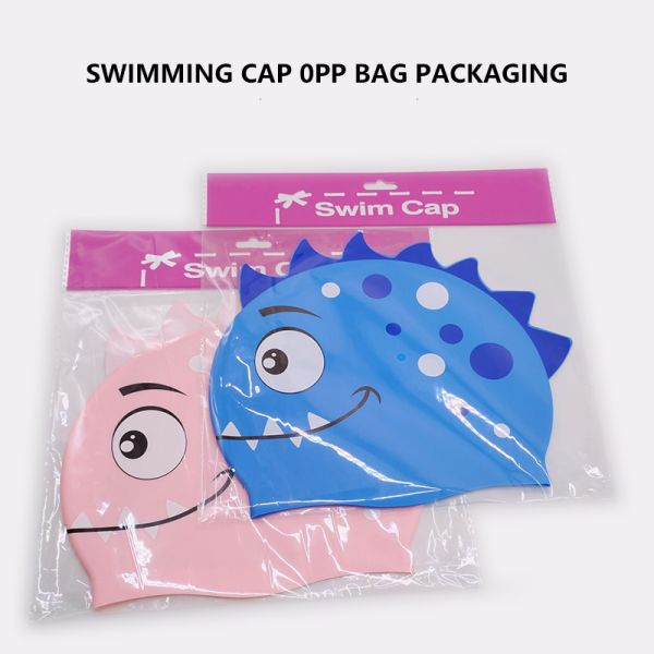 Custom Printed Fish Style Boys Swimming Caps Fashionable Silicone Swim Caps for Kids Seamless