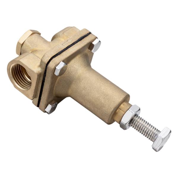 TMOK 1/2 Inch Square Cover Inline Water Supply Brass Pressure Reducing Valve For Refrigerator