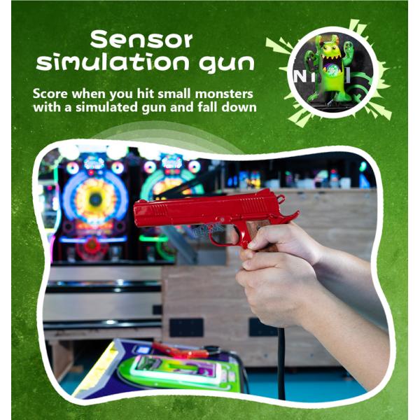 Coin Operated Indoor Play Equipment For Adults Children Shooting Game Double Players Demon Hunter
