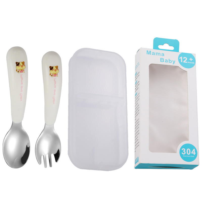 Flatware кухни устанавливает 304 столовый прибор нержавеющей стали устанавливает вилку ложки мультфильма качества еды