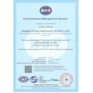 Guangzhou Wuyang Yiguan Acoustic Materials Co., Ltd. Сертификации