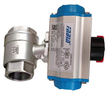 1/4 Inch 1 Inch Pneumatic High Pressure Two Piece Ball Valve With Internal Teeth
