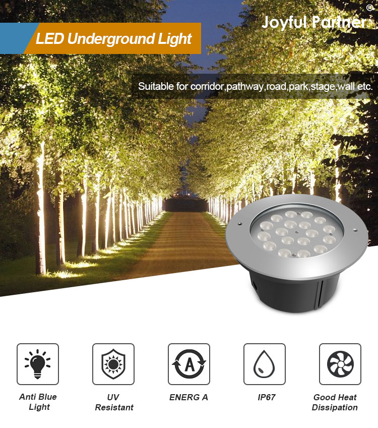 IP67 светодиодный подземный свет 12W 24W 36W наружные садовые шаговые огни