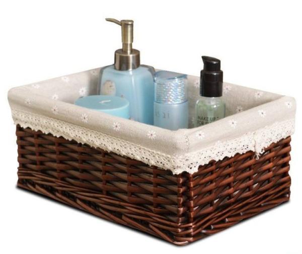 Hand Woven Decoration Organizer Rattan Willow Wicker Cutlery Fruit Storage Tray Home Decoractions Win Boxes basket
