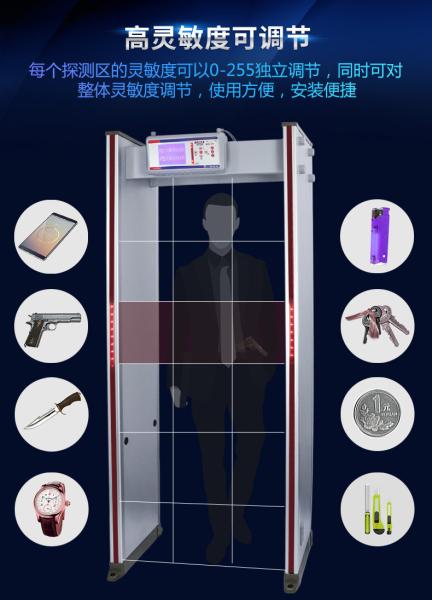Multi Zones Archway Door Frame Metal Detector MCD-600 Automatic Calibration / Operation