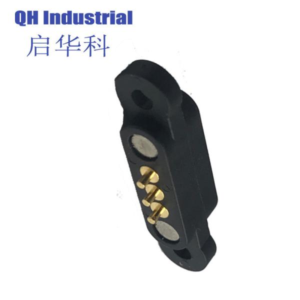 1 2 3 A  Waterproof Magnetic Pogo Pin Connector 2 3 4 5 6 Pins Spring Loaded Pogopin Male Female DC Power Socket Contact